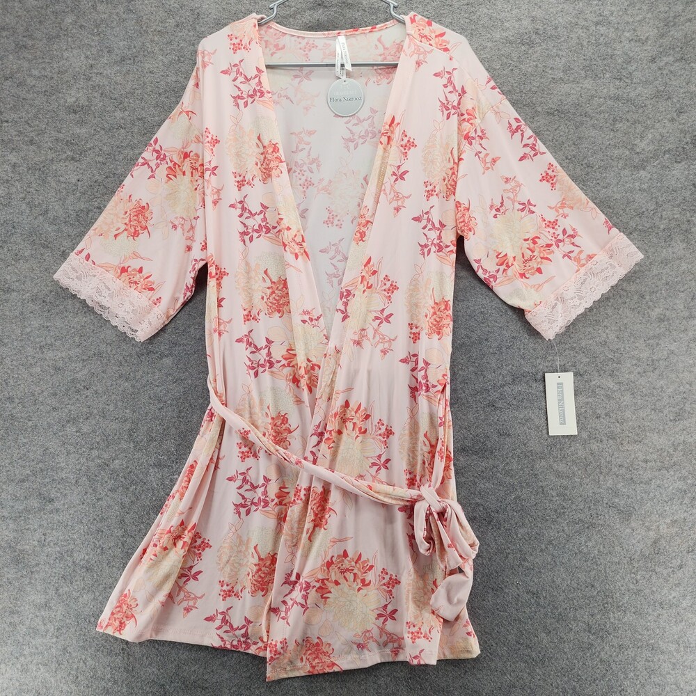 Flora Nikrooz Robe Womens Medium Pink Floral